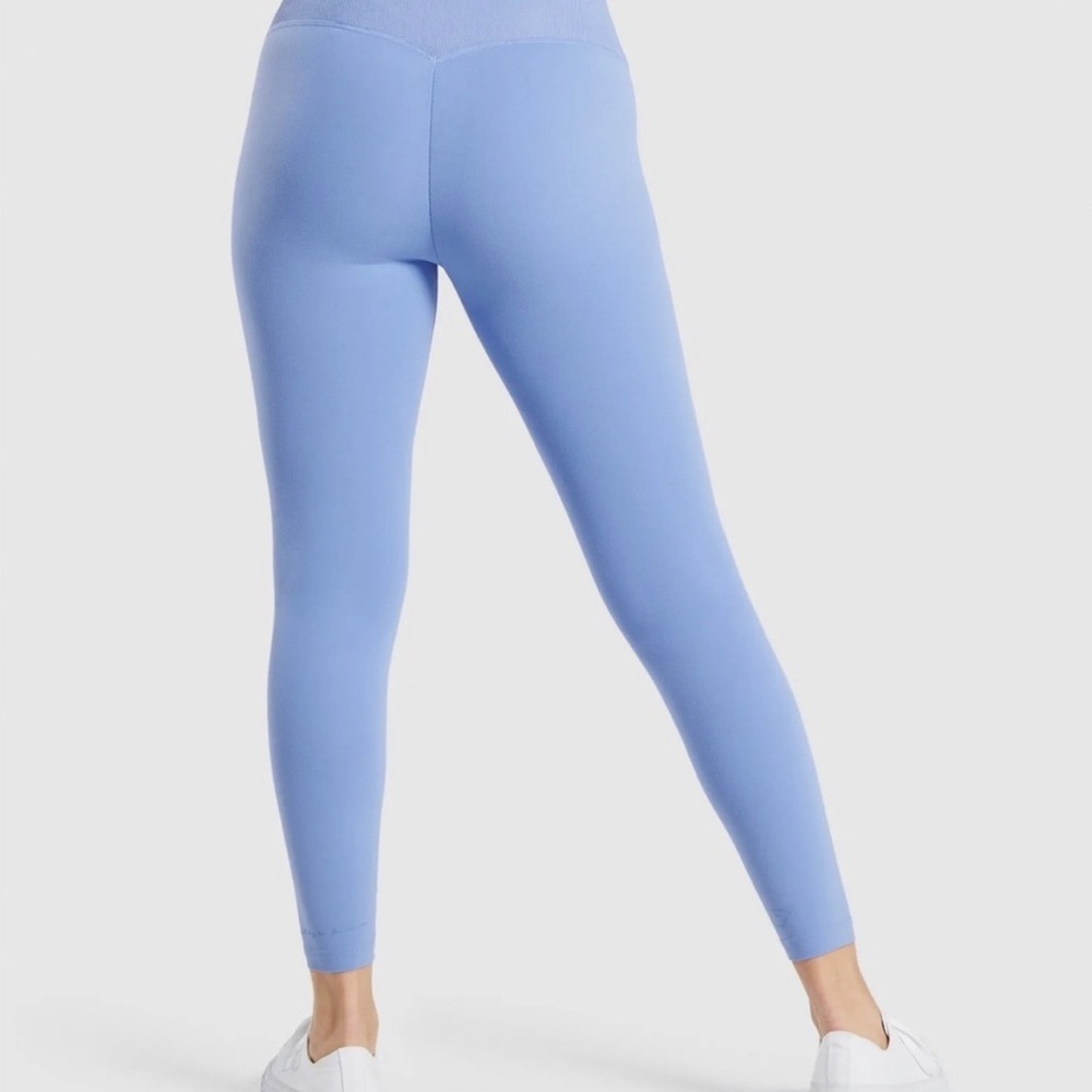 Gymshark X Whitney Simmons Collab V2 Scrunch Back Blue Legging High Rise Size M - Picture 2 of 12